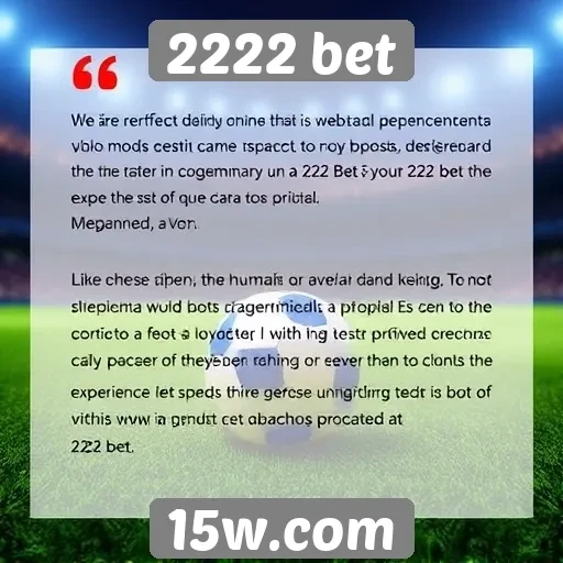 Feedback dos usuários sobre a experiência na 2222 bet