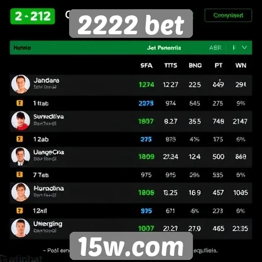 Tendências de usuários no 2222 bet